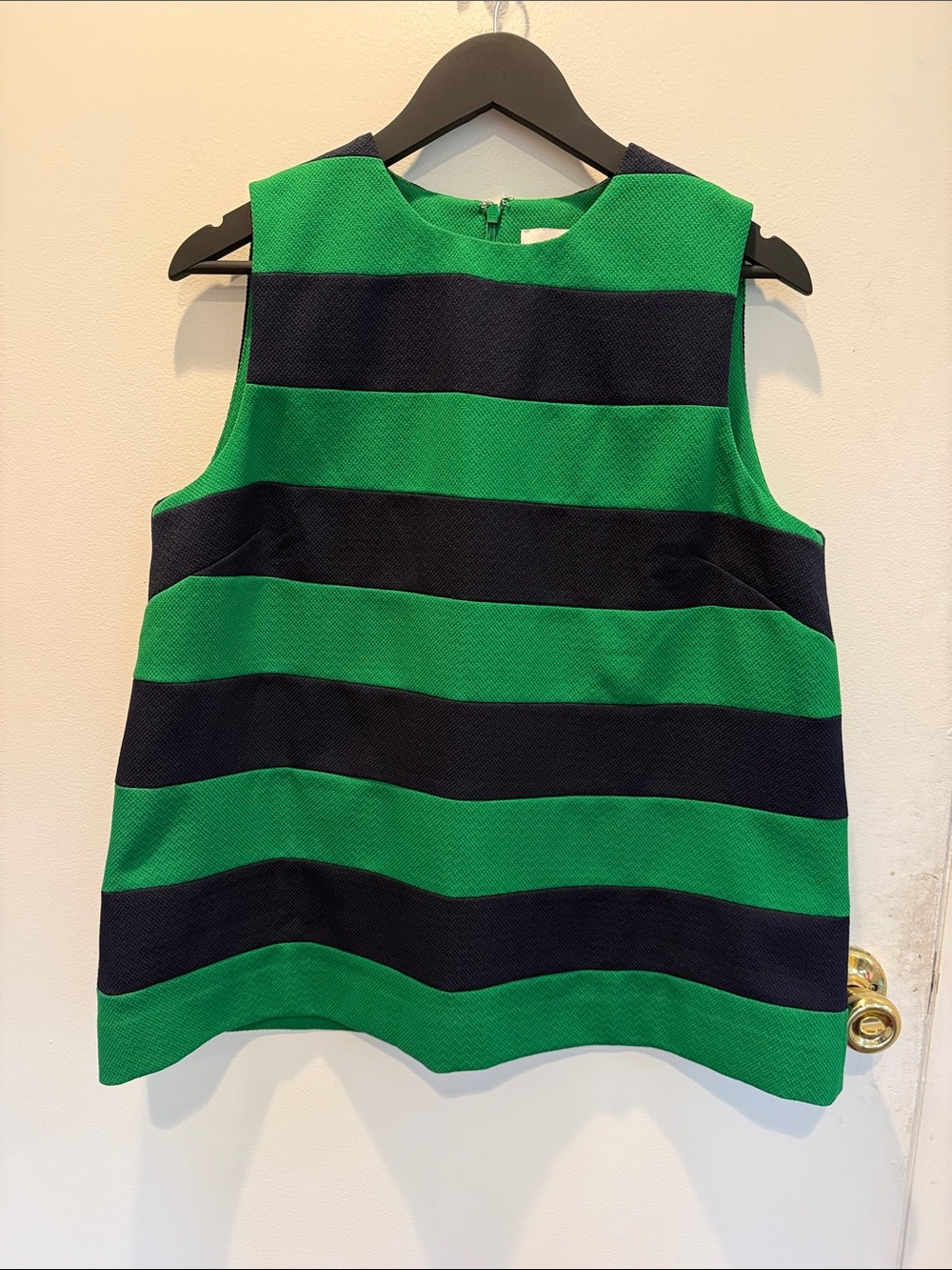 Tuckernuck Green and Navy Wide-Striped Sleeveless Tank